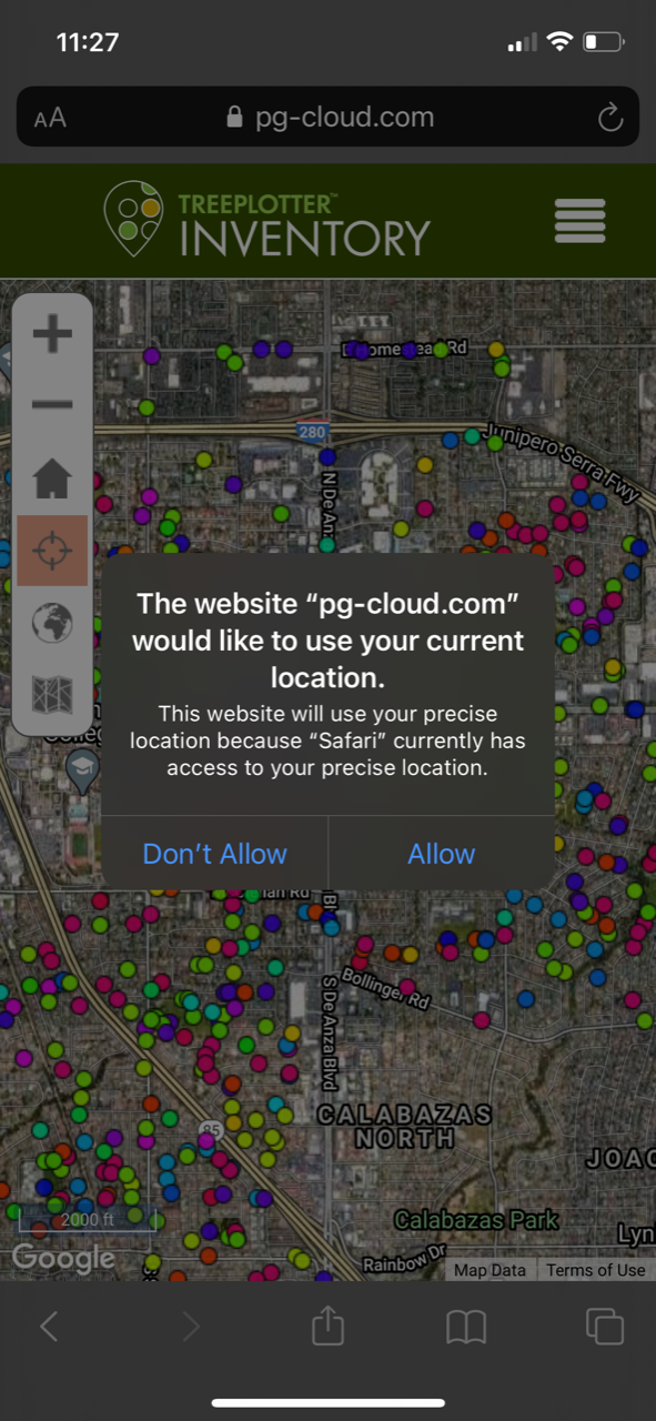 Tree Plotter App Screen shot