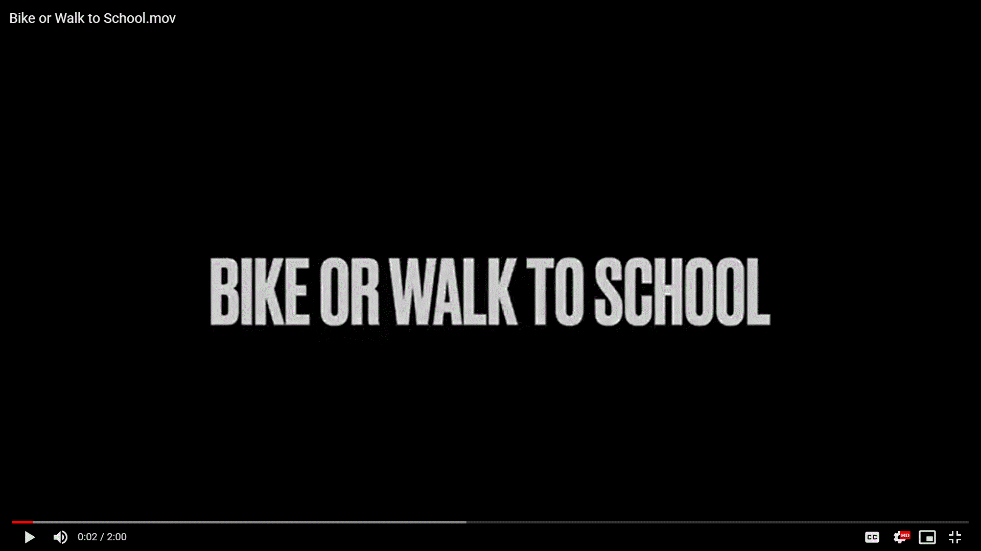 Video Clip Bike or Walk to School