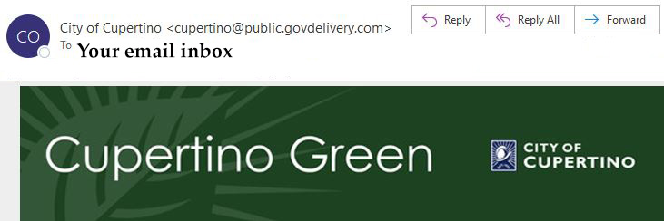 Green newsletter example